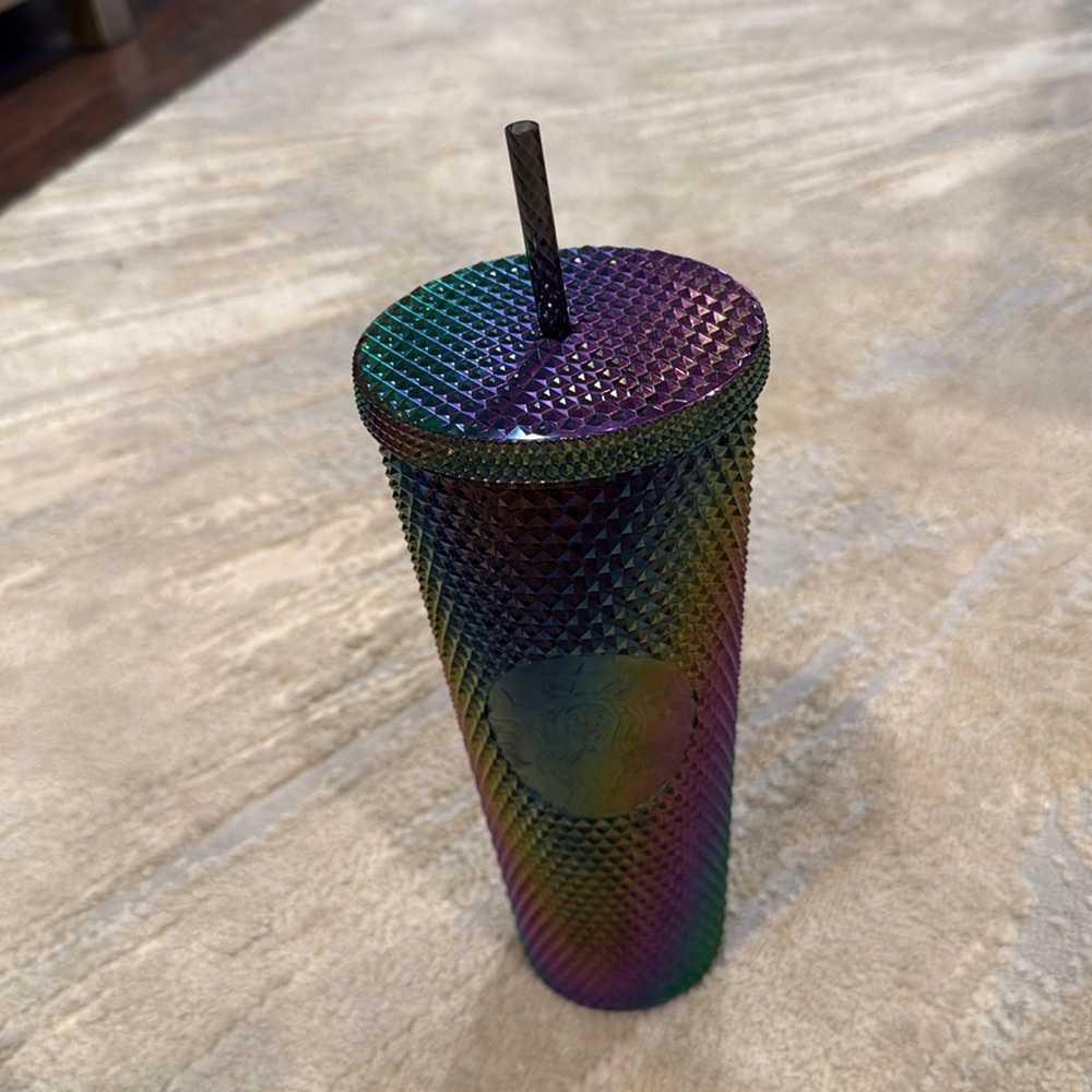 Starbucks Oil Slick Rainbow Iridescent Venti Tumbler‎ 24oz. Halloween 2023